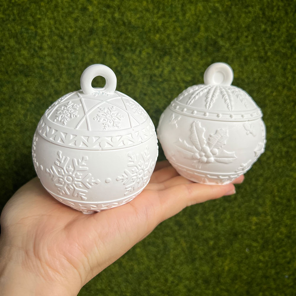 Candle Making Kit Xmas - Christmas Round Ball Candle Jar Silicone