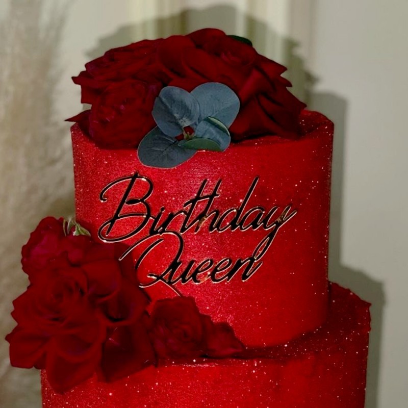 Candle X - 2026 My Queen Happy Birthday Cake