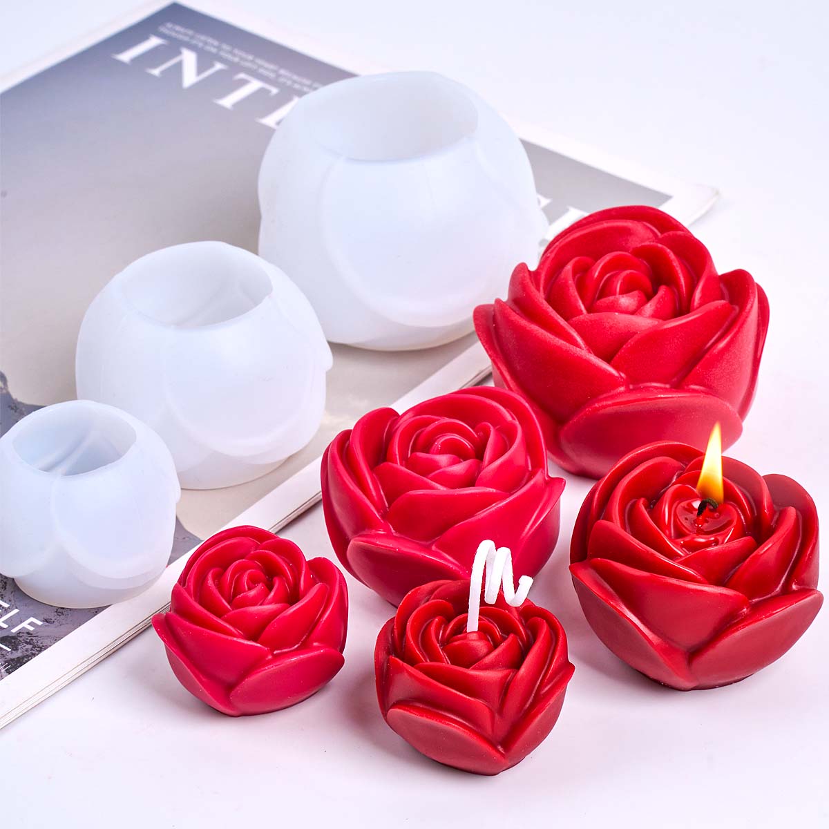 Candle Making Books For Beginners - 3D Flower Shape Silicone Candle Mold