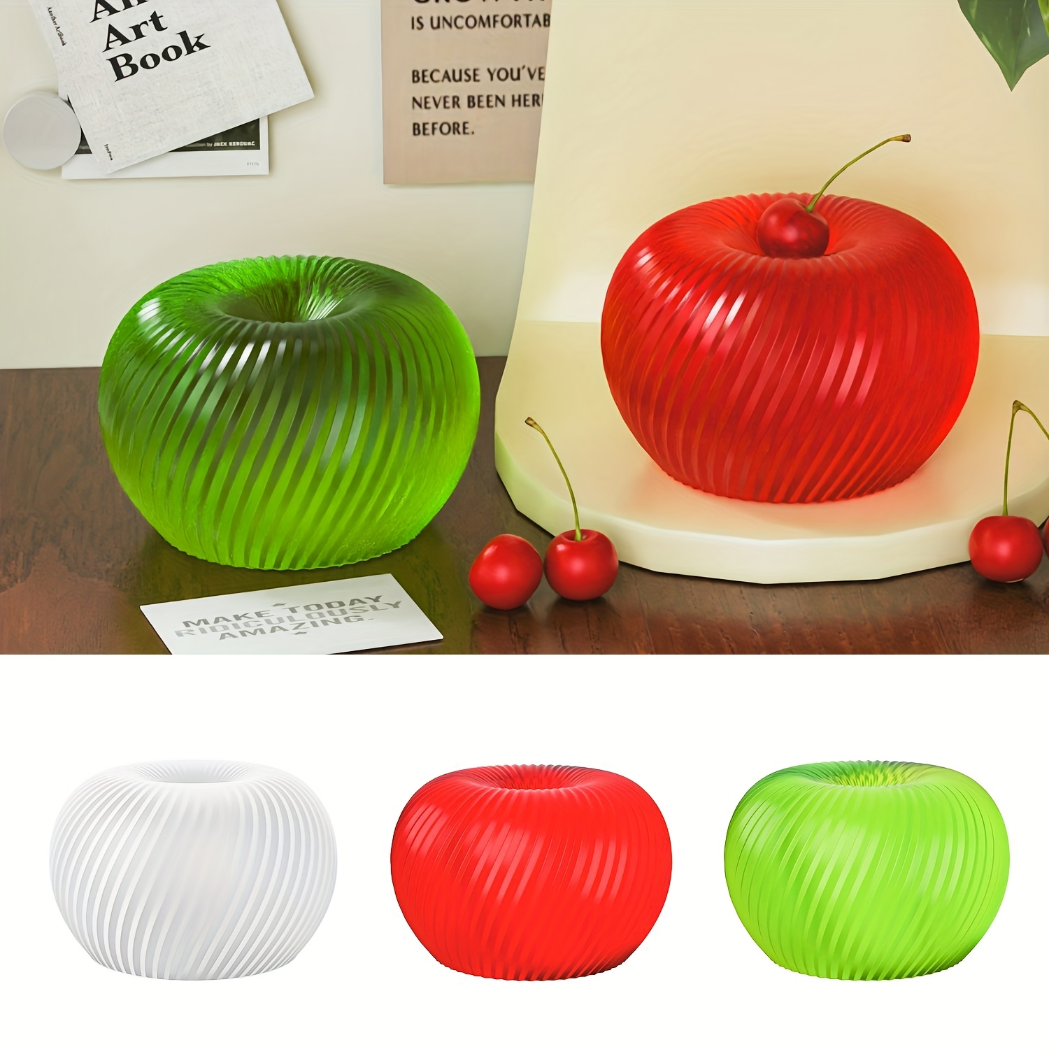 Candle Making Tutorial - A trendy red apple silicone mold