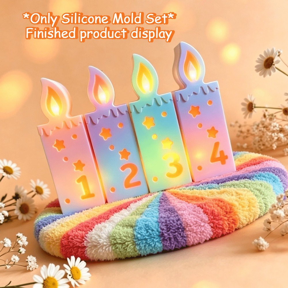 Candle Making Kit Xmas - Silicone Number Candle Molds Kit, Handmade