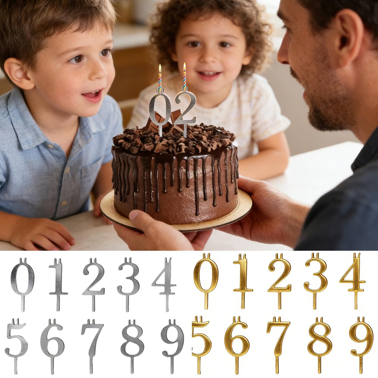 Candle Making Tutorial - 10pcs 0-9 Number Cake Toppers Metal