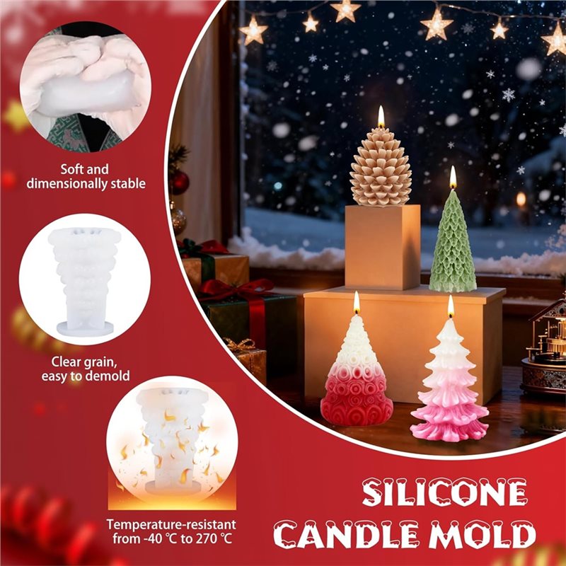 ABZV-Christmas Silicone Molds  - огляд і ціна Xmas Candle Making