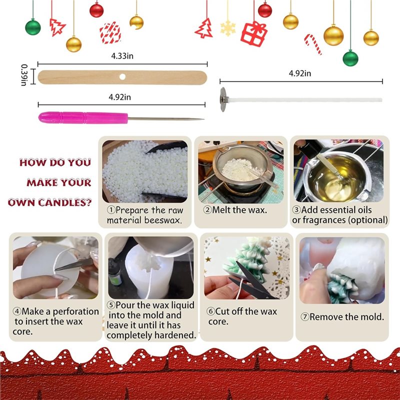 ABZV-Christmas Silicone Molds  - огляд і ціна Xmas Candle Making