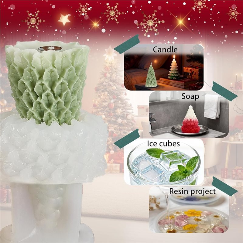 ABZV-Christmas Silicone Molds  - огляд і ціна Xmas Candle Making