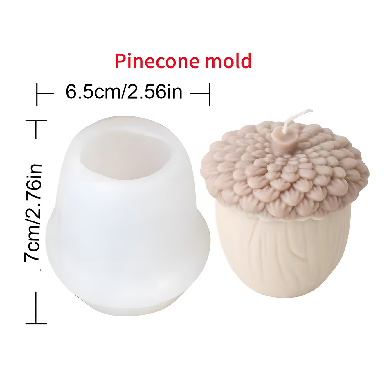 3D Pine Cone Hazelnut Silicone - огляд і ціна Candle Making Books For Beginners