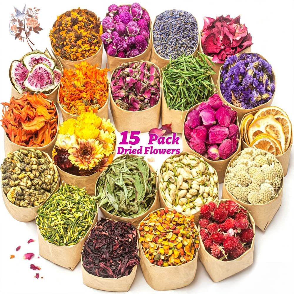 15 Bags Dried Flower Artisan K - огляд і ціна Candle Making Bath