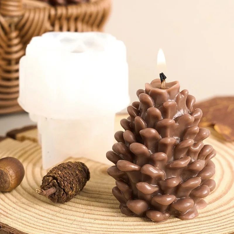 DIY 3D Pine Cone Silicone Cand - огляд і ціна Candle Making Books For Beginners