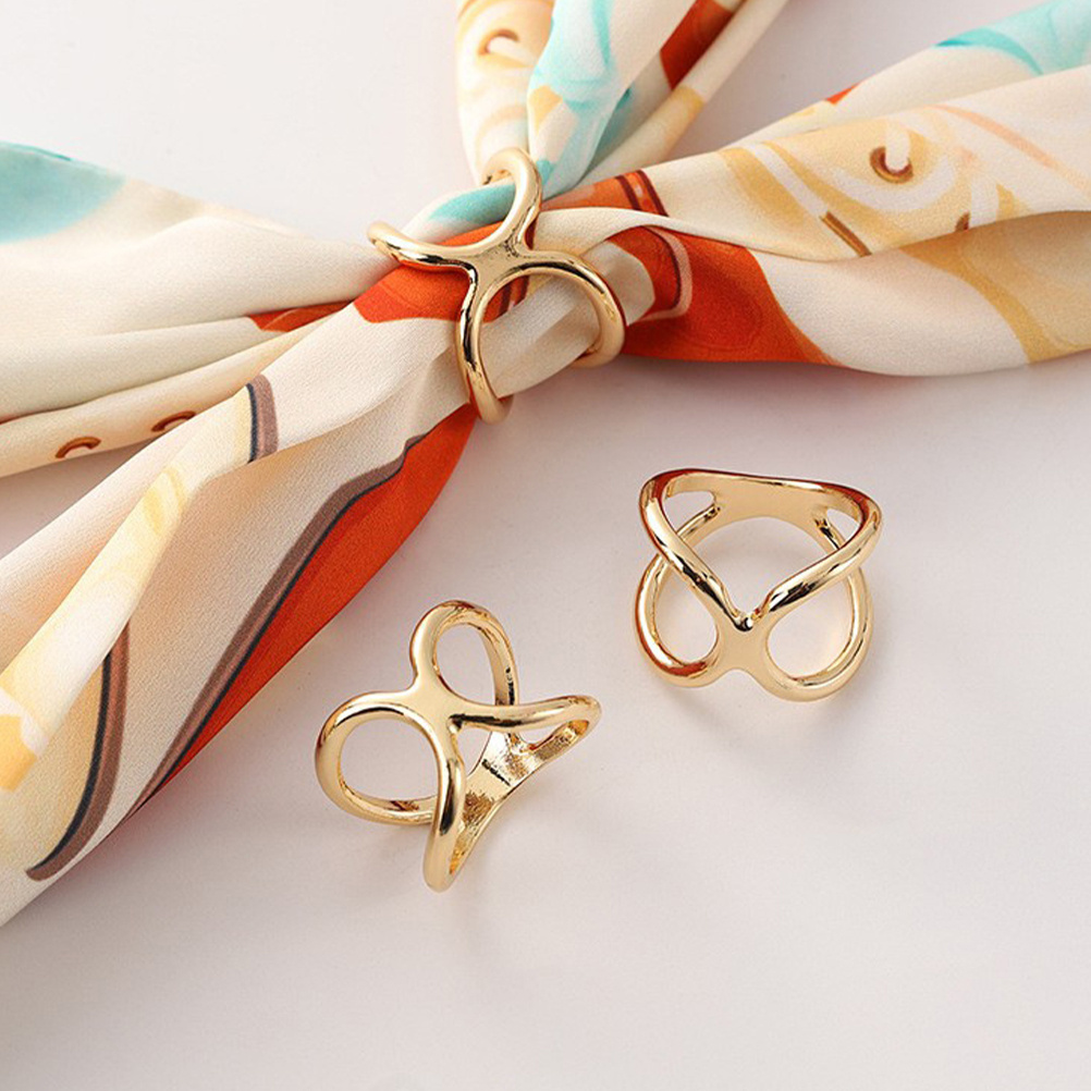 3pcs X Shaped Alloy Scarf Ring - огляд і ціна Candle X