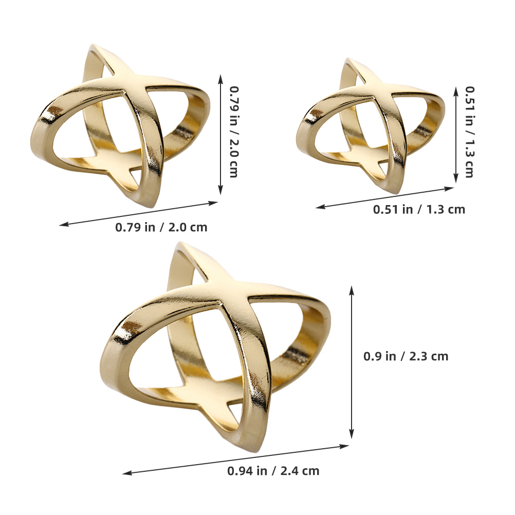 3pcs X Shaped Alloy Scarf Ring - огляд і ціна Candle X