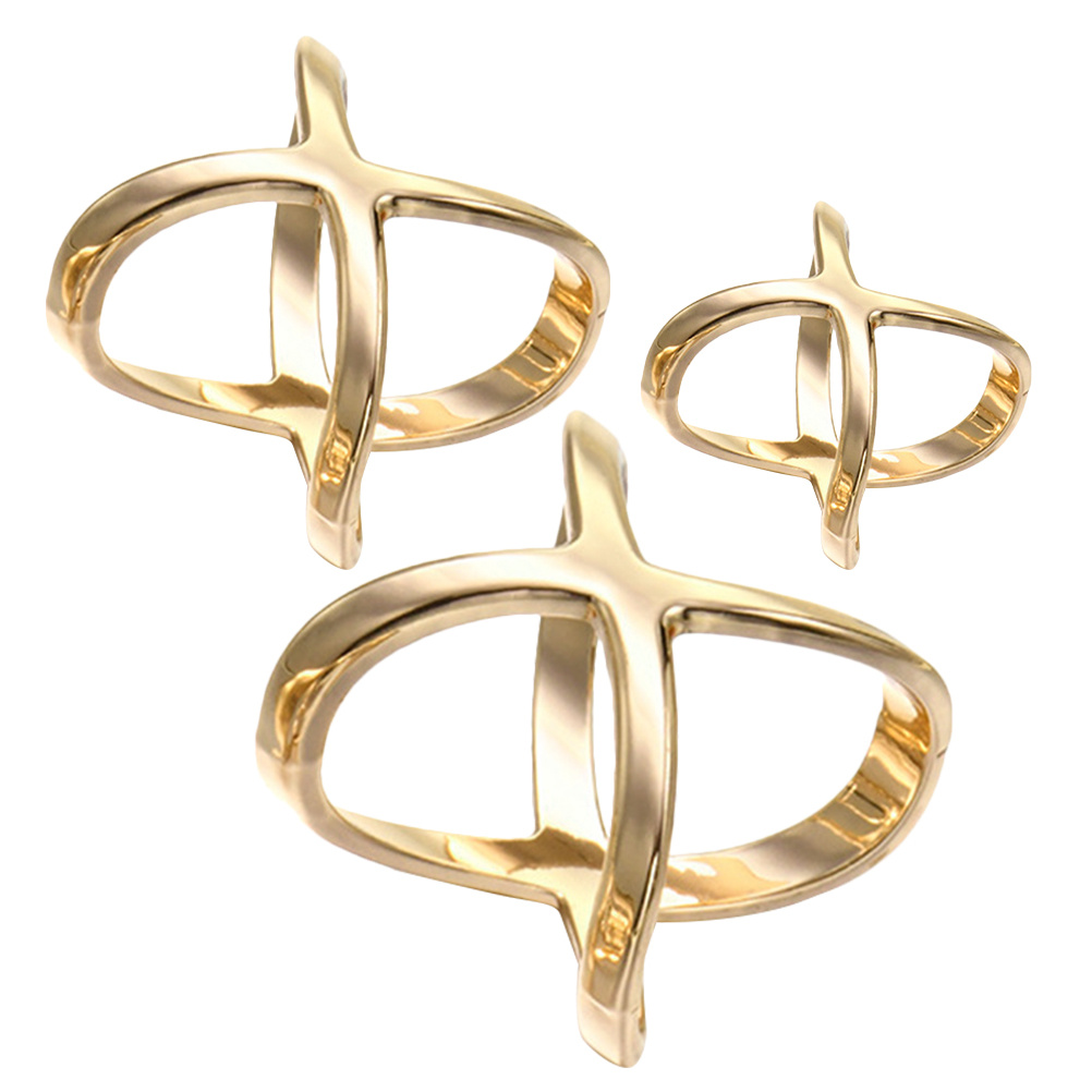 3pcs X Shaped Alloy Scarf Ring - огляд і ціна Candle X