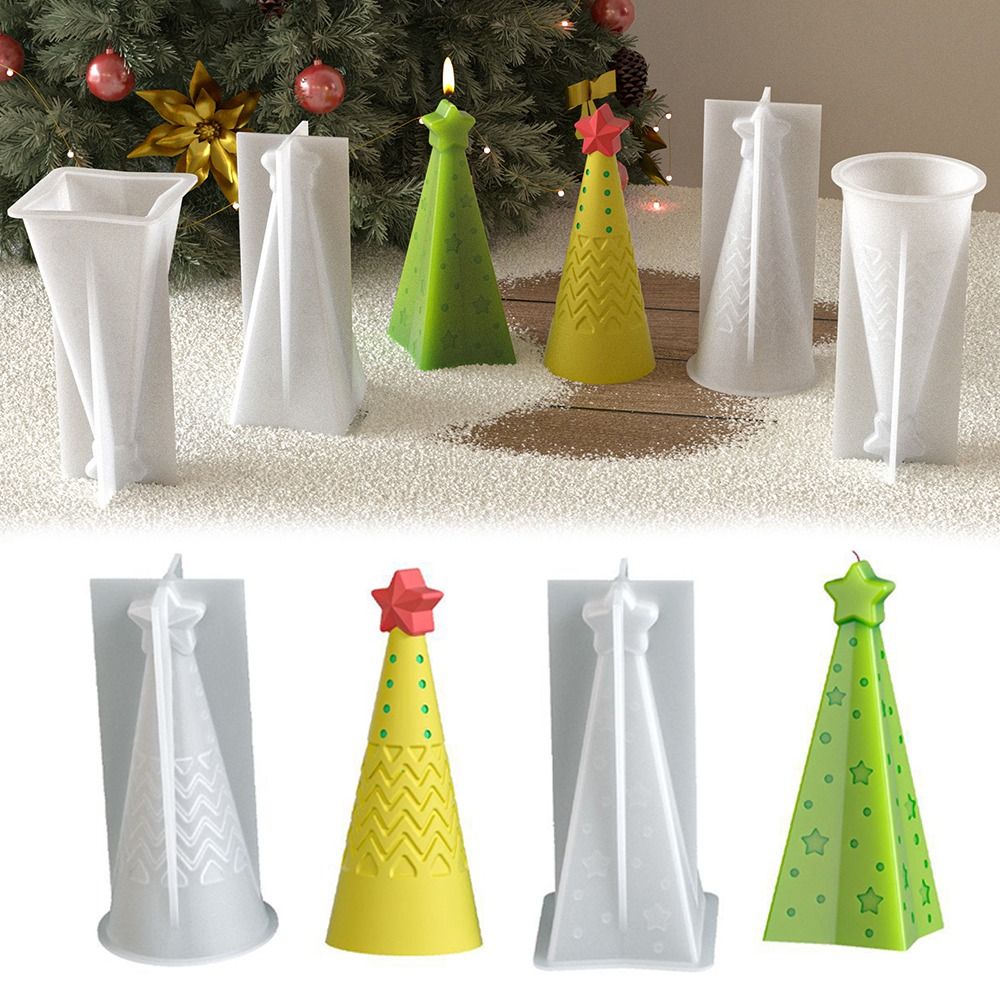 Silicone Christmas Cone Candle - огляд і ціна Candle Making Kit Xmas