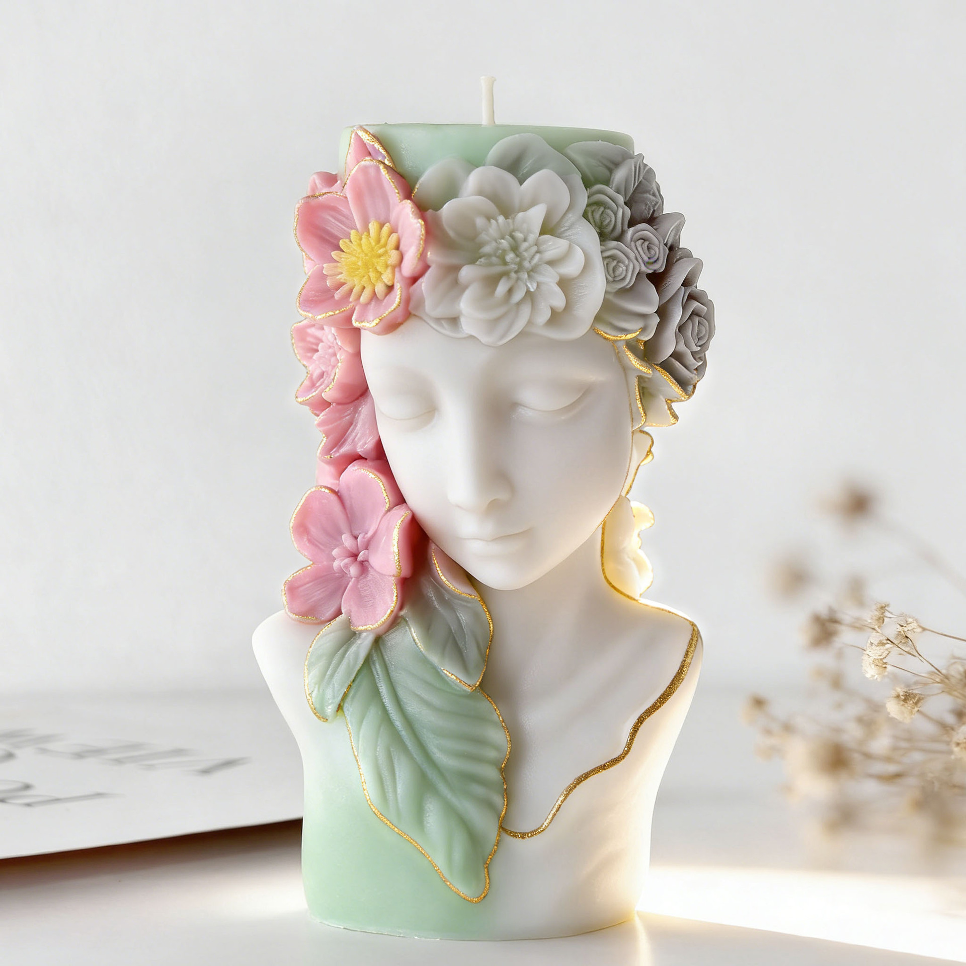 3D Floral Portrait Relief Cand - огляд і ціна Candle Making Books For Beginners