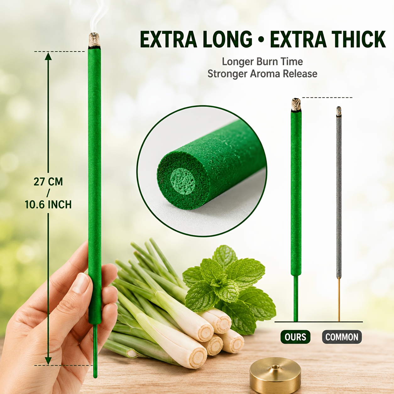 Extra Thick Citronella Incense - огляд і ціна Uv Inhibitor Candle