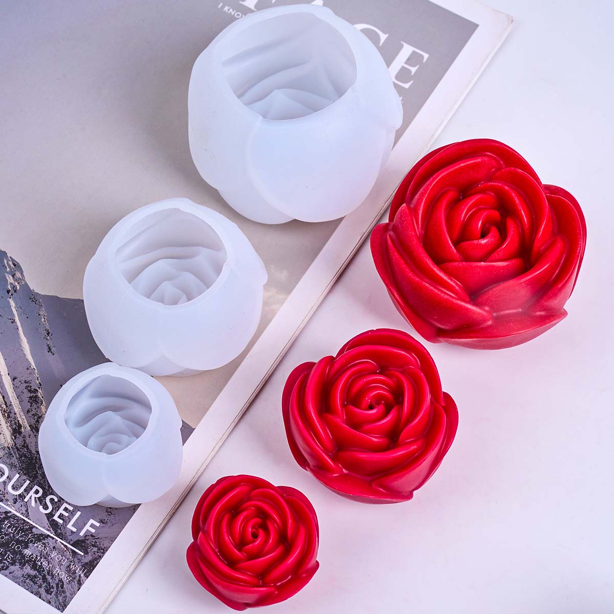 3D Flower Shape Silicone Candl - огляд і ціна Candle Making Books For Beginners