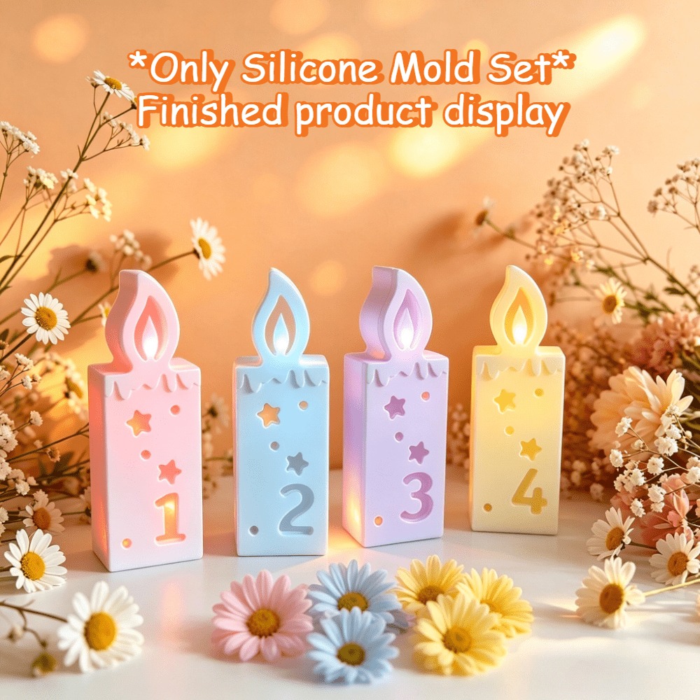 Silicone Number Candle Molds K - огляд і ціна Candle Making Kit Xmas
